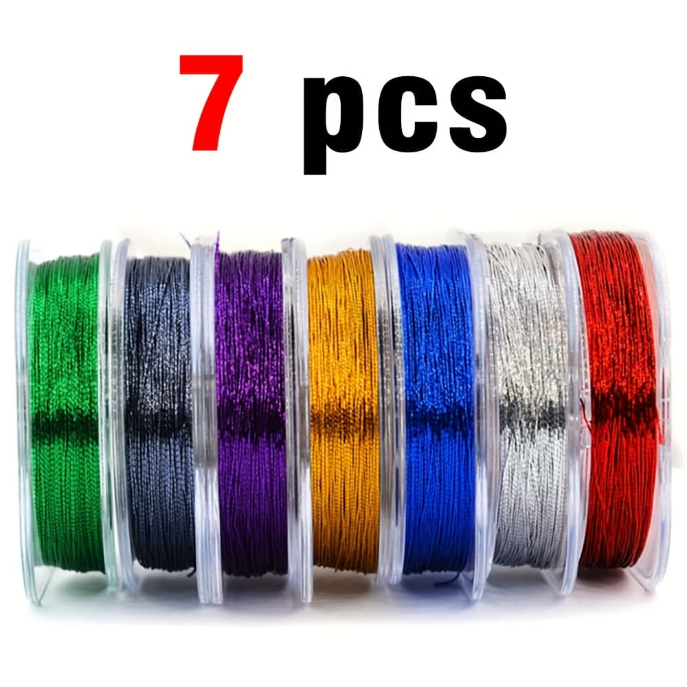 TEMU 7pcs Spool Fishing Rod Guide Wrapping Lines Diy Fishing Line Thread Strong For Rod Building Rod Building Wrapping