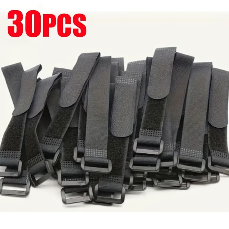 TEMU Reusable Cable Ties And Adjustable Straps Set Of 30, Adjustable Cord Ties, Keep Cables Neat And Organized Without Battery