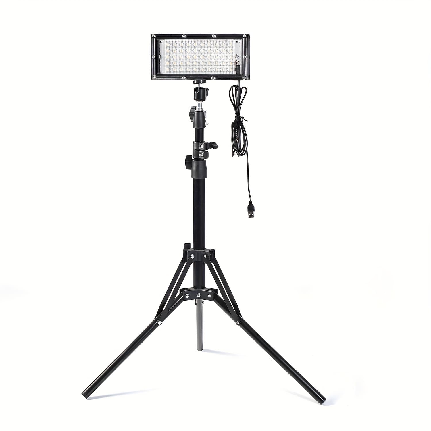 TEMU Usb Power Portable Led Camping Light With Adjustable Tripod Stand Ideal For And Hiking, Camping Gear With Adjustable Brightness And Color Temperature, Without Battery