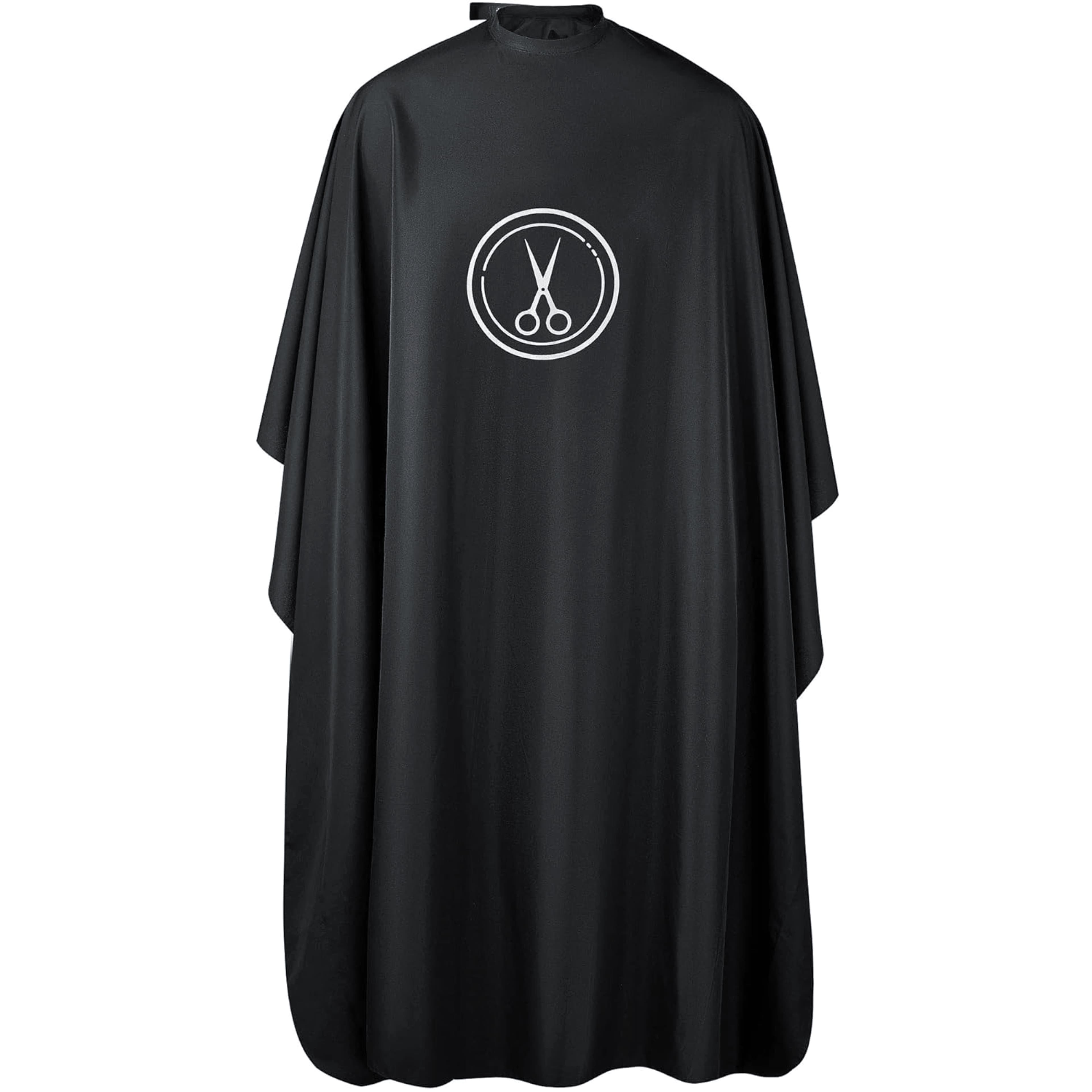 TEMU Black Hairdressing Cape That Stick To Hair, Suitable For Salons, , Dyeing, And Home Use