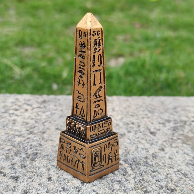 TEMU A Resin Home Decor Piece Modeled After An Ancient Egyptian Obelisk, Featuring , A Architectural Model, Collectible Souvenir, Vintage , Standing 3.82 Inches Tall