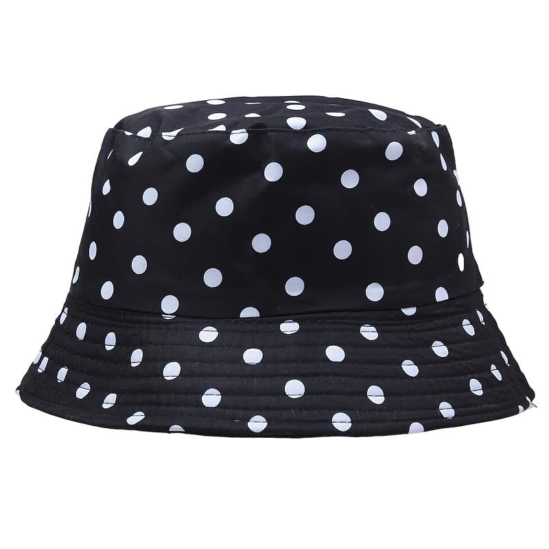 TEMU New Reversible Fisherman Hat With Polka Dot Print, Summer Bucket Hat For Women's Outdoor Casual Wear