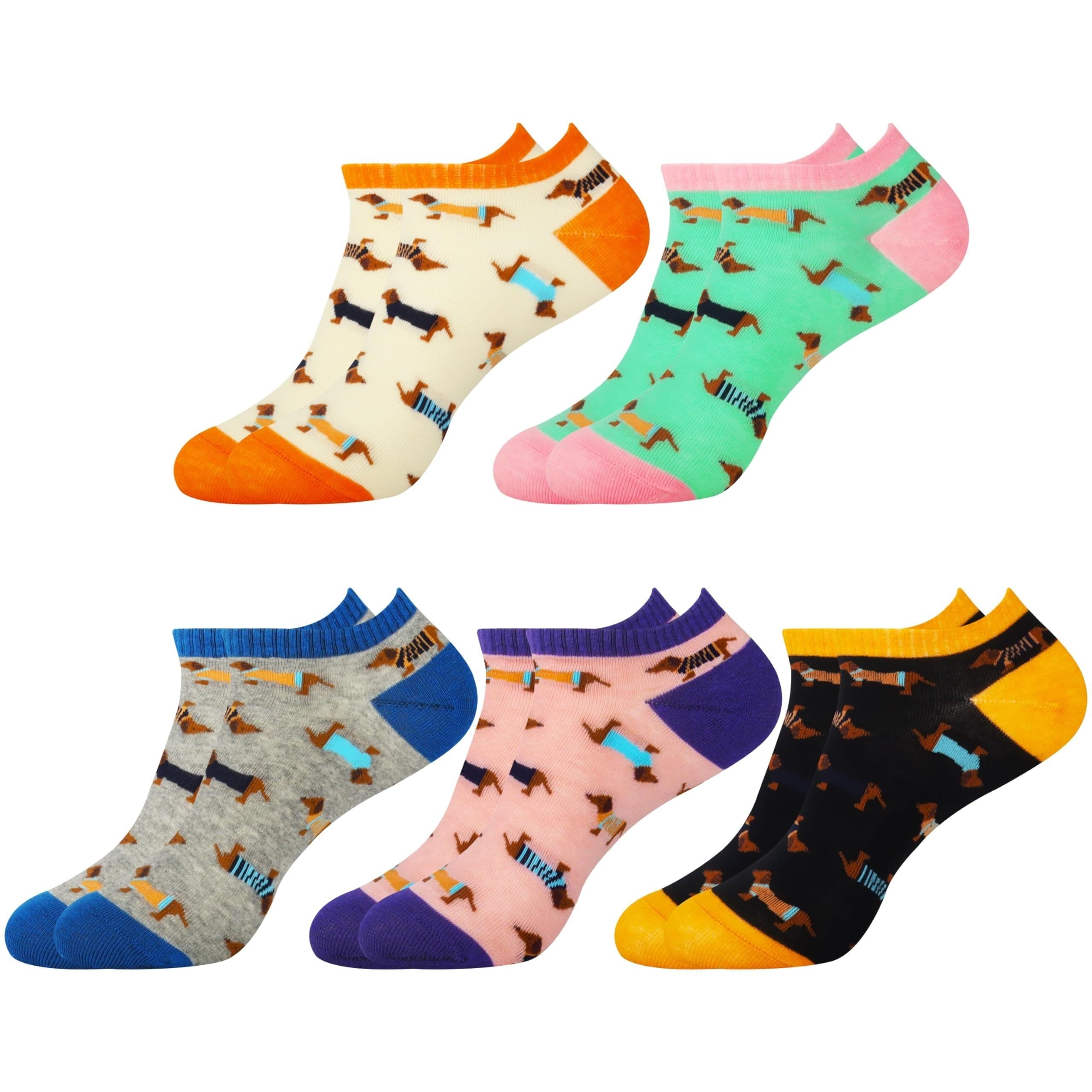 TEMU 5 Pairs Of Dachshund Gifts Dachshund Socks For Women Ankle Socks For Women Gifts Women Socks Gifts Women Birthday Gifts
