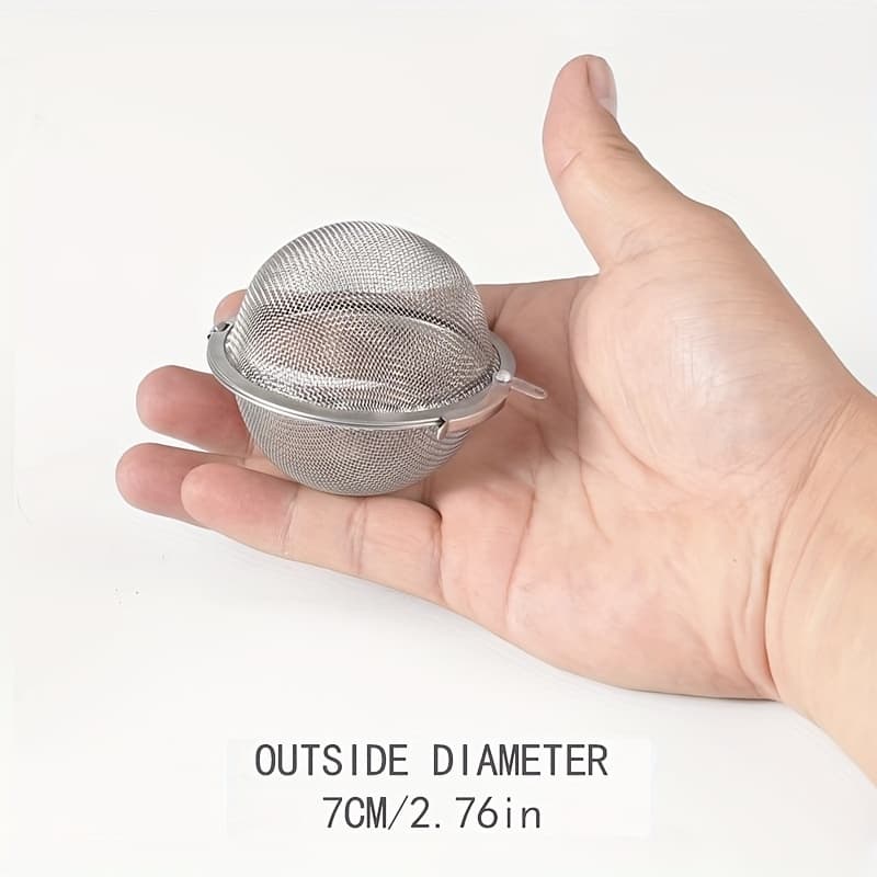 TEMU Stainless Steel Tea Infuser Ball - Easy-to-use, Fine Mesh Strainer For Loose Leaf Tea & Spices - Perfect For Home, Kitchen, And Dining Use, Dining Accessory| Ball|durable Kitchen Tool