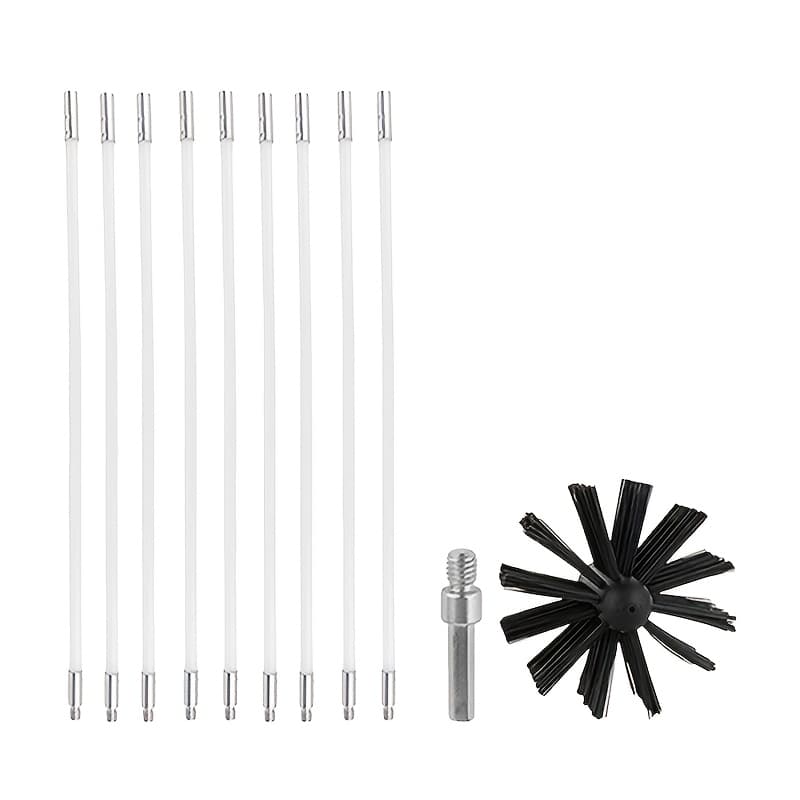 TEMU 11pcs Set, Dryer Pipe Cleaning Brush, Range Hood Pipe Cleaning Brush, Drying Pipe Tool