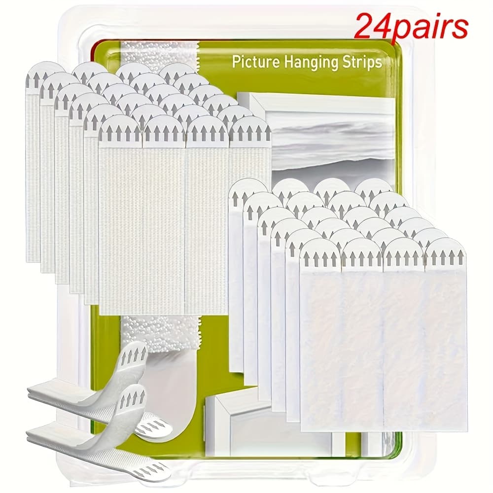 TEMU Nnovative Wall Art Display: 24 No-drill Picture Strips - Protects Walls And Any Room!