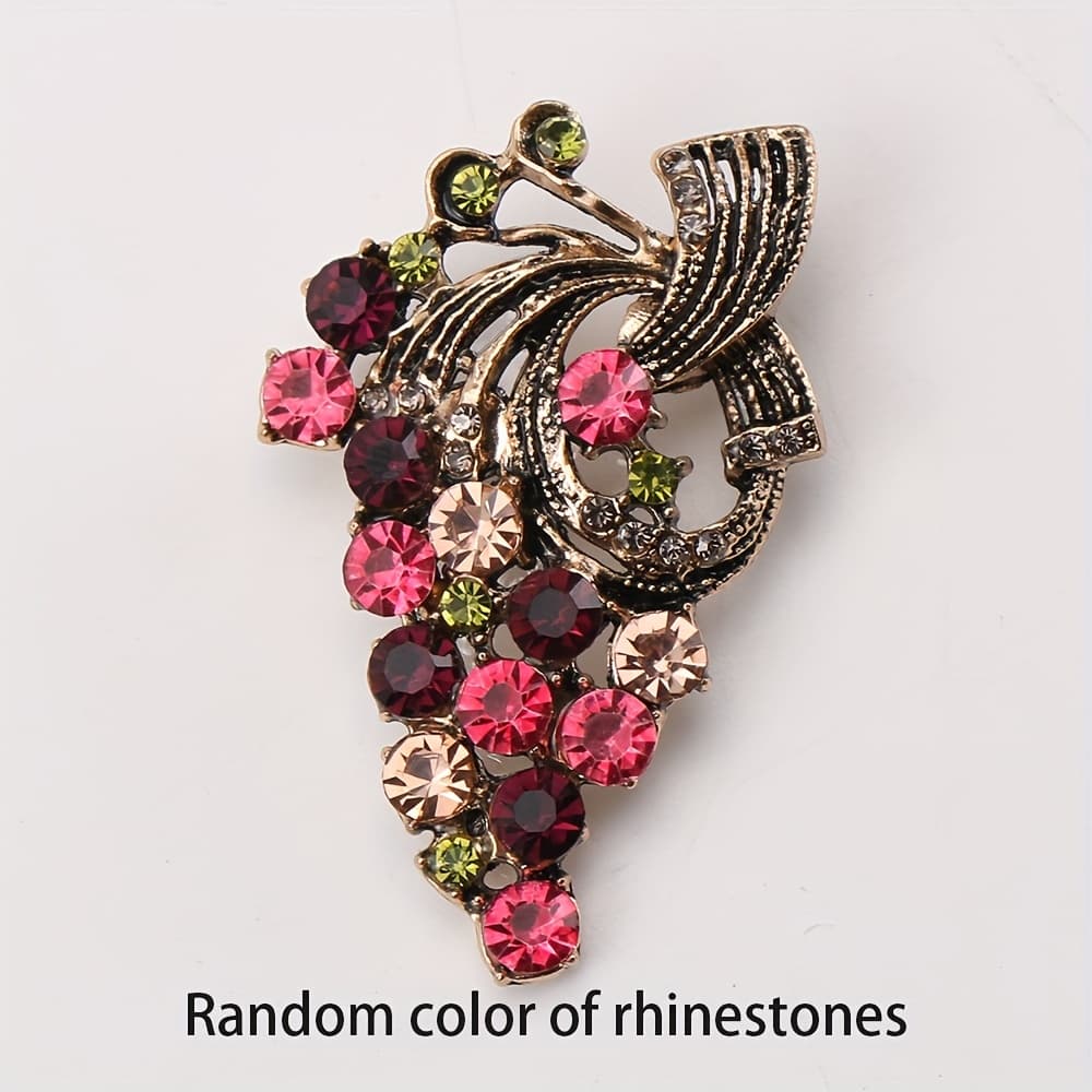 TEMU 1pc Vintage Plant Brooches For Women Elegant Rose Daisy Flower Enamel Pin Brooches, Random