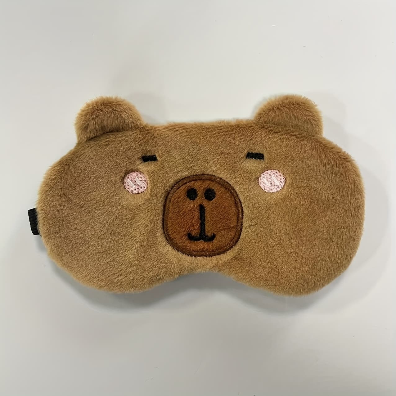 TEMU Cartoon Capybara Sleep Eye Mask, Cute Plush Blocking Function To Aid Deep Sleep, Adjustable For Men And Women, Designed Specifically For Sleeping