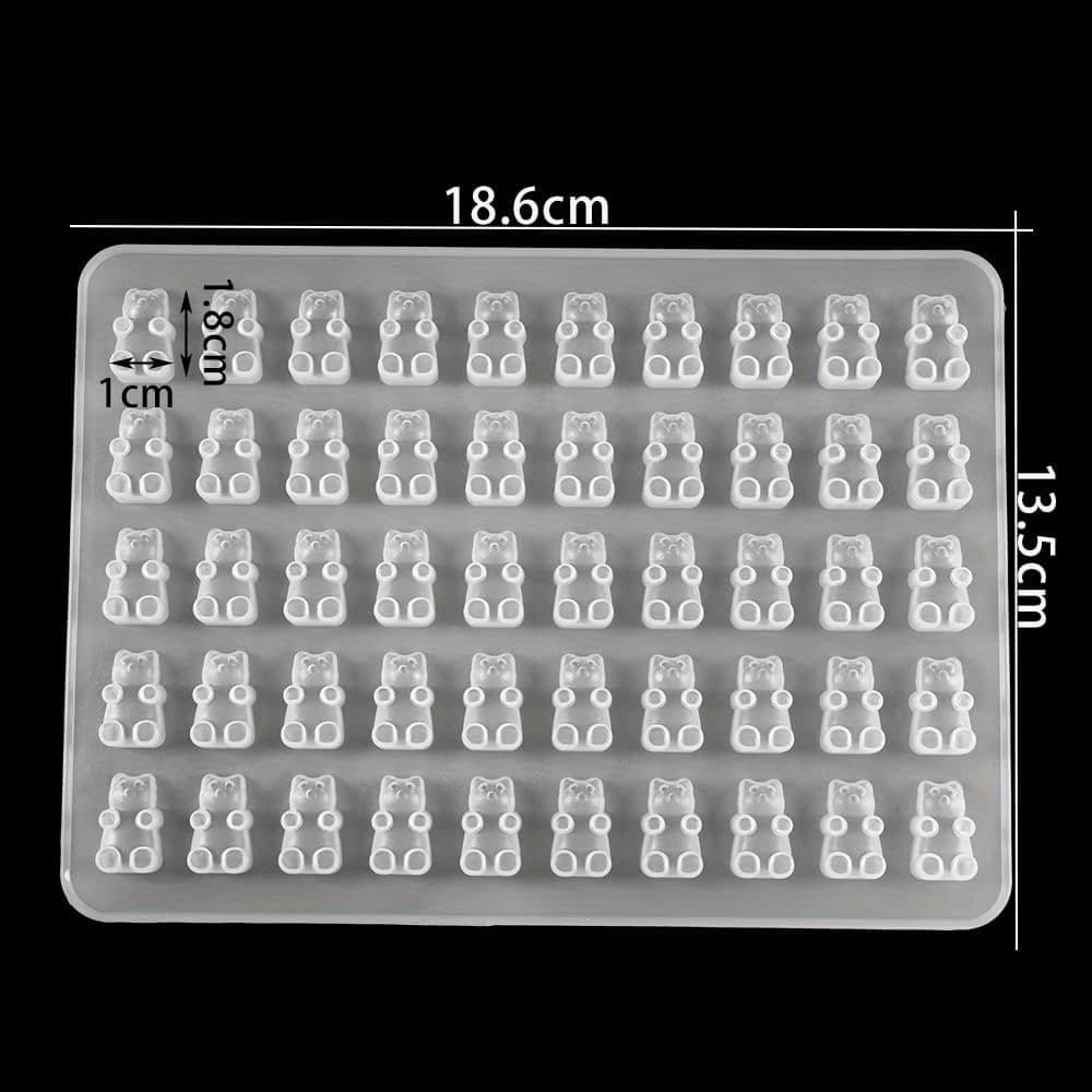 TEMU Small Epoxy Resin Mold - Crystal, Gummy Bear, Animal Silicone Mold For Jewelry Crafts Keychain Earring Charms