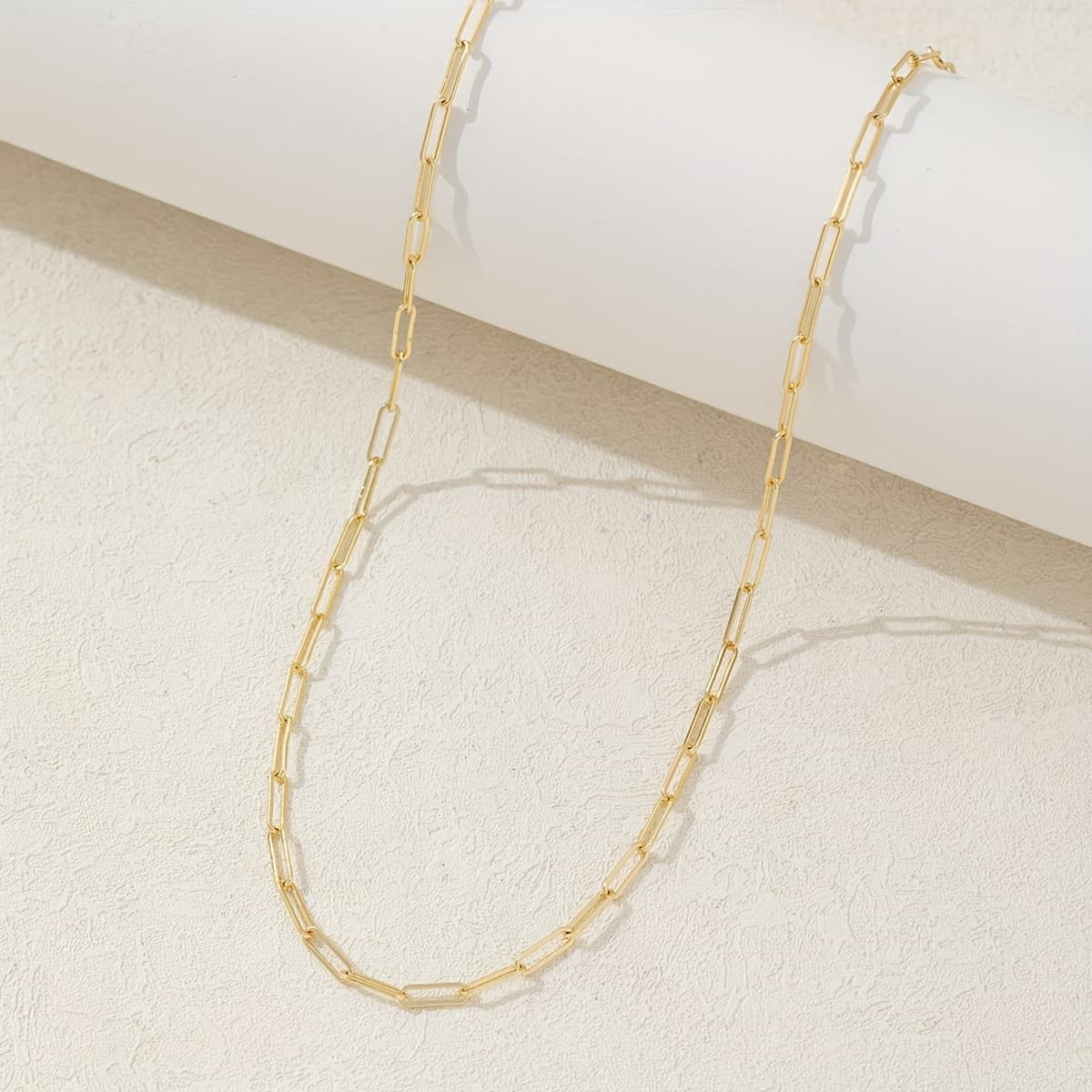 TEMU 14k Golden Plated Golden Plated Paperclip Necklace - Trendy Fashion Jewelry For Women