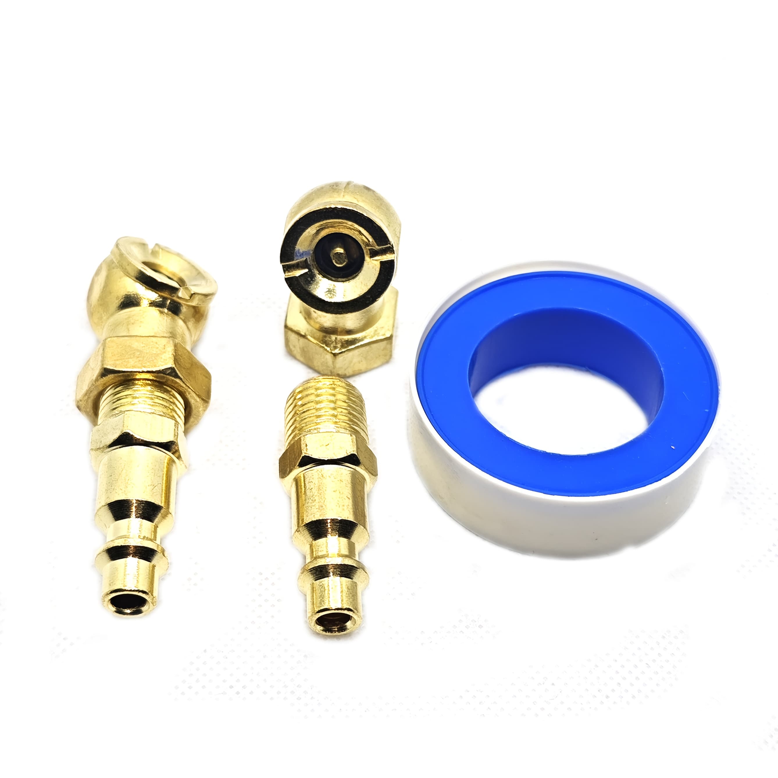 TEMU 2pcs Ball Set, 1/4" Npt Portable Tire Inflator Nozzle For Car, Air Compressor Accessories Standard Quick Plugs Gauge