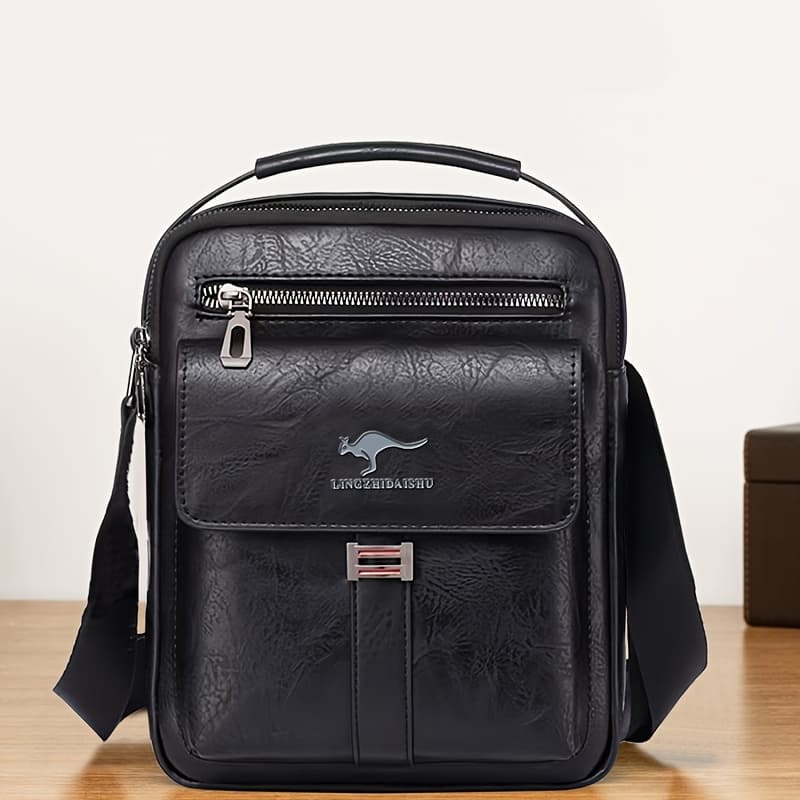TEMU Men'-shoulder Bag - New Model For . Fashionable Street Color-coordinated Lightweight Casual Single-shoulder Crossbody Bag [bag Opening Direction Random]