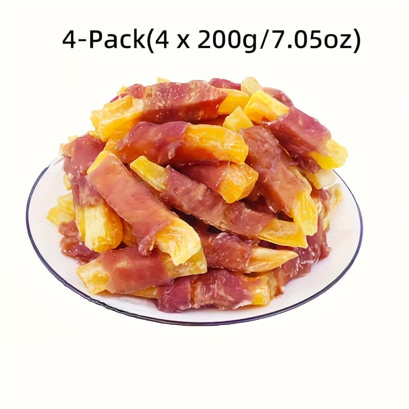 TEMU 4-pack (4 X 200g/7.05oz) Duck Wrapped Sweet Potato, Dog Treats For Small, Medium, & Large Dog - Made With Duck And Sweet Potato, Healthy, , And High Protein Reward Training Treats For Dogs thumbnail 2