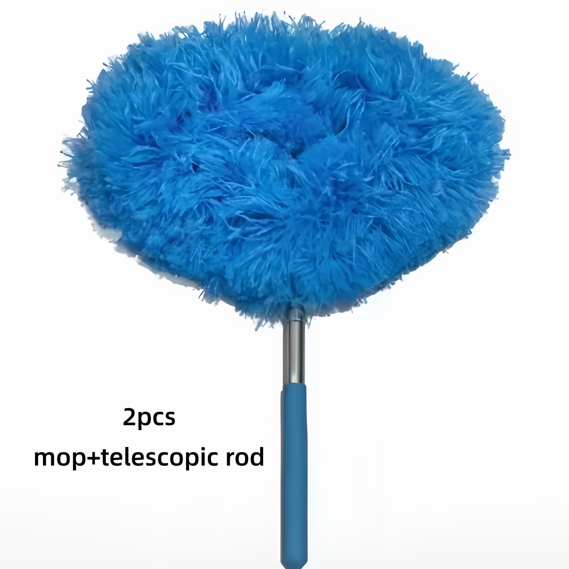 TEMU Home Dusting Mop With Telescopic Pole, Ceiling Fan Duster, Ceiling Dusting Mop - Detachable Brush Head For - Suitable For Home And Rv Use
