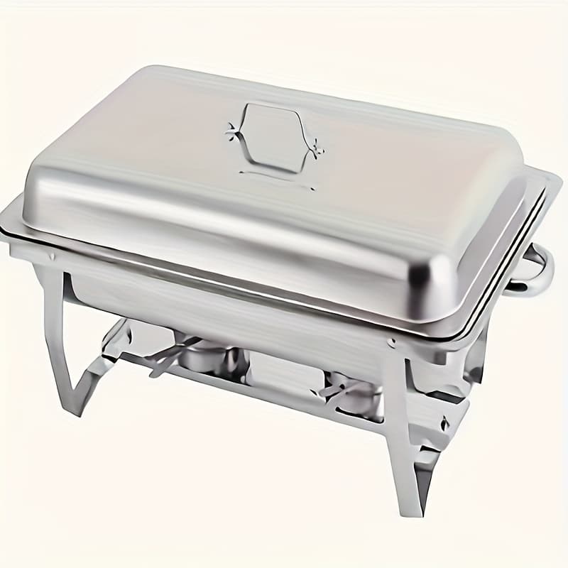 TEMU Full Size Chafing Dish Buffet Rectangular Stainless Steel Food Warmer For Restaurant Catering Parties Weddings Cooking, Cooking