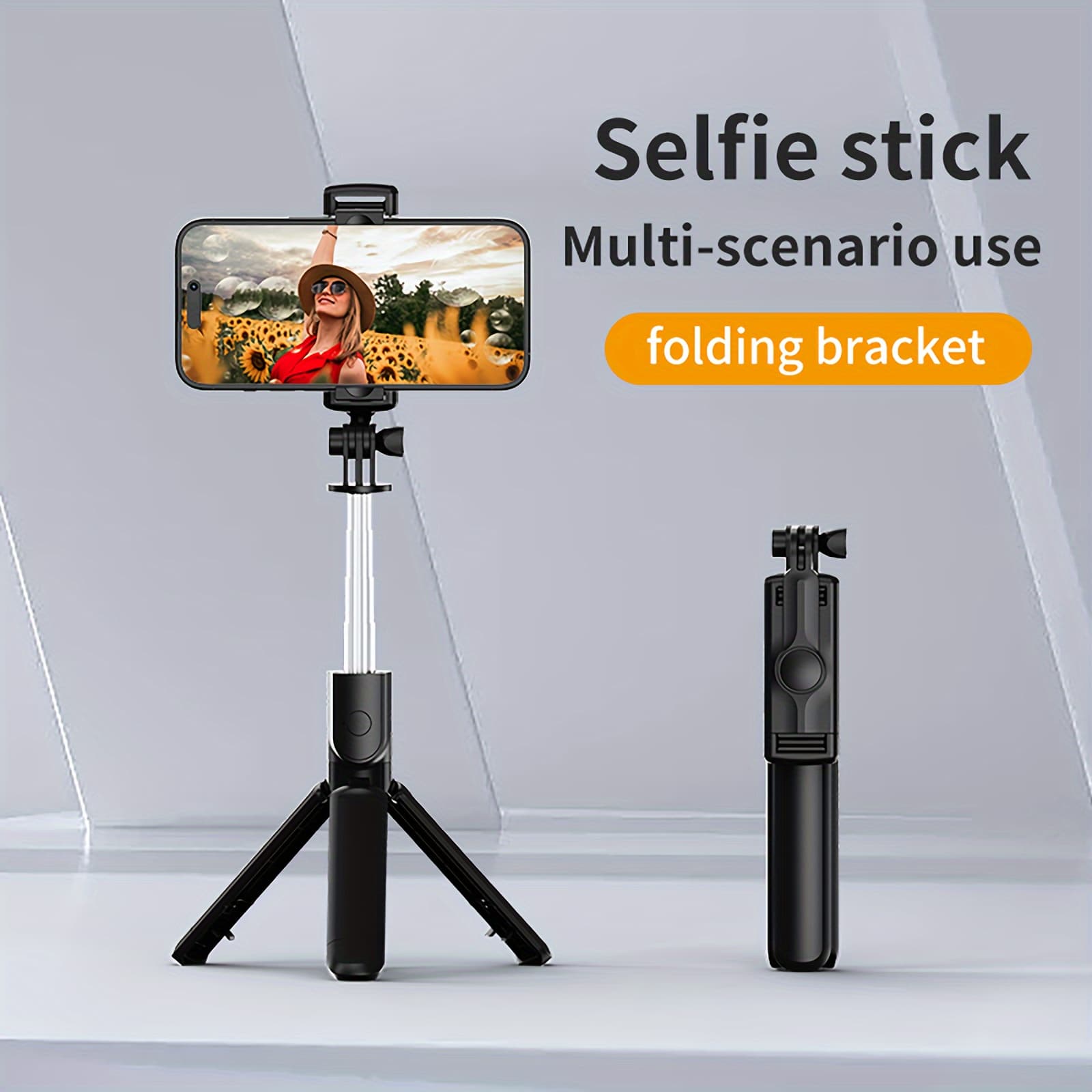 TEMU Selfie Stick Tripod With Detachable Wireless Remote, 4 In 1 Extendable Portable Selfie Stick & Phone Tripod Stand Compatible With , Iphone/ /huawei