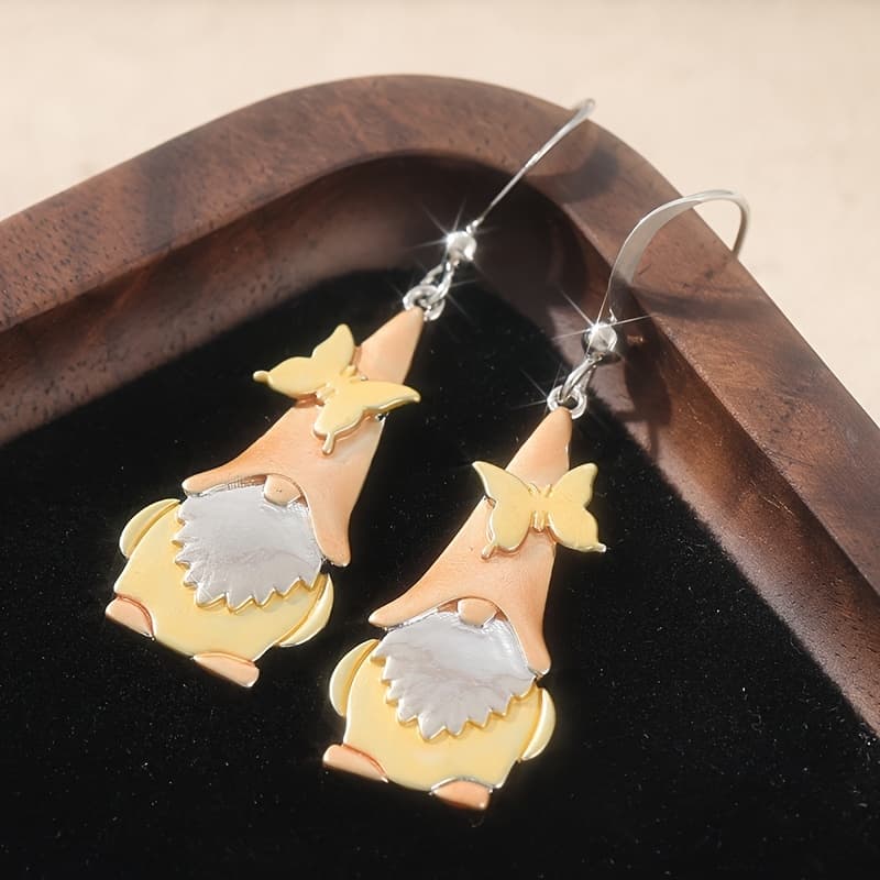 TEMU Unique And Exaggerated Design Of Gnome Earrings, Color Matching Jewelry, For Women