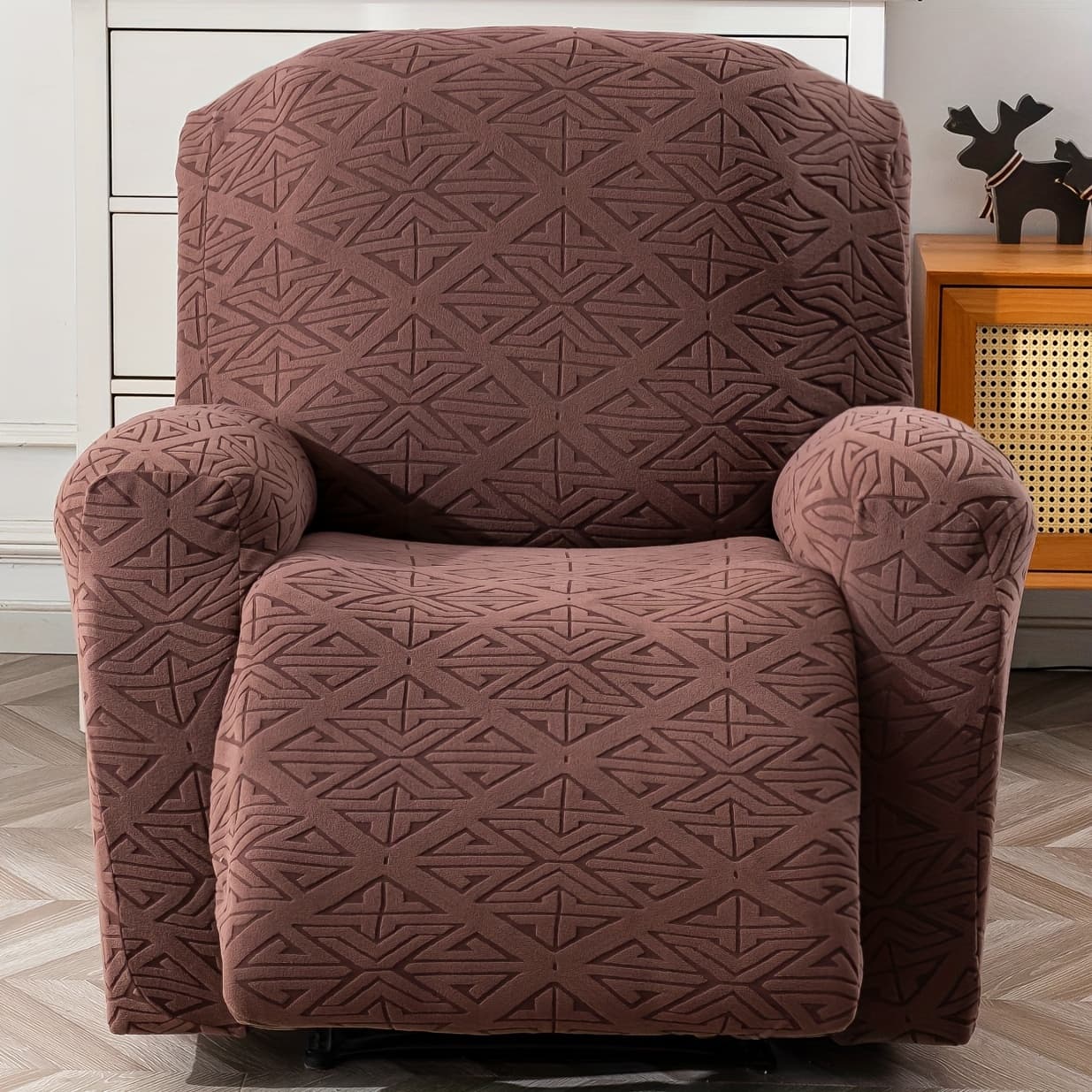 TEMU 1seat Recliner Slipcover Set, Flexible And Sleeve, Furniture Protector With Pocket, Suitable For Sofa Office Living Room