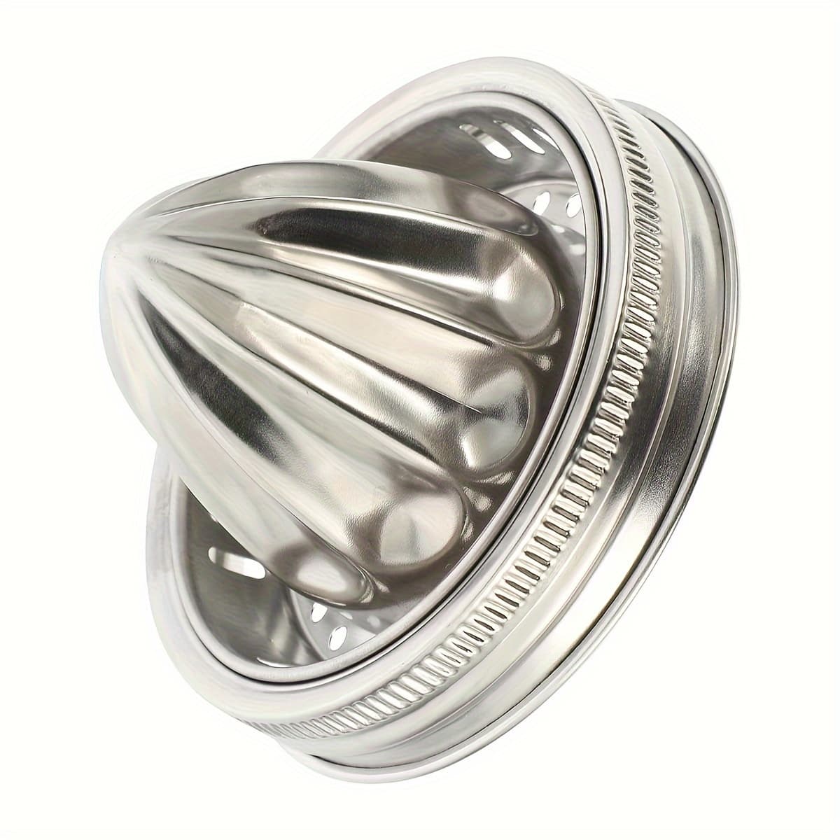TEMU 1pc Citrus Juicer Stainless Steel Lemon Orange Grapefuit Juicer Manual Squeezer Lid For Mason Jar Manual Juicer Lid