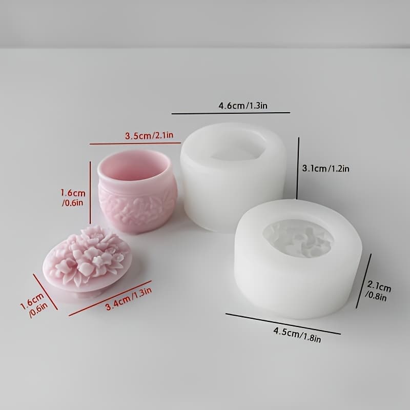 TEMU Diy Rose Silicone Mold, Suitable For Crystal Epoxy Resin Storage Box- Tools And Supplies