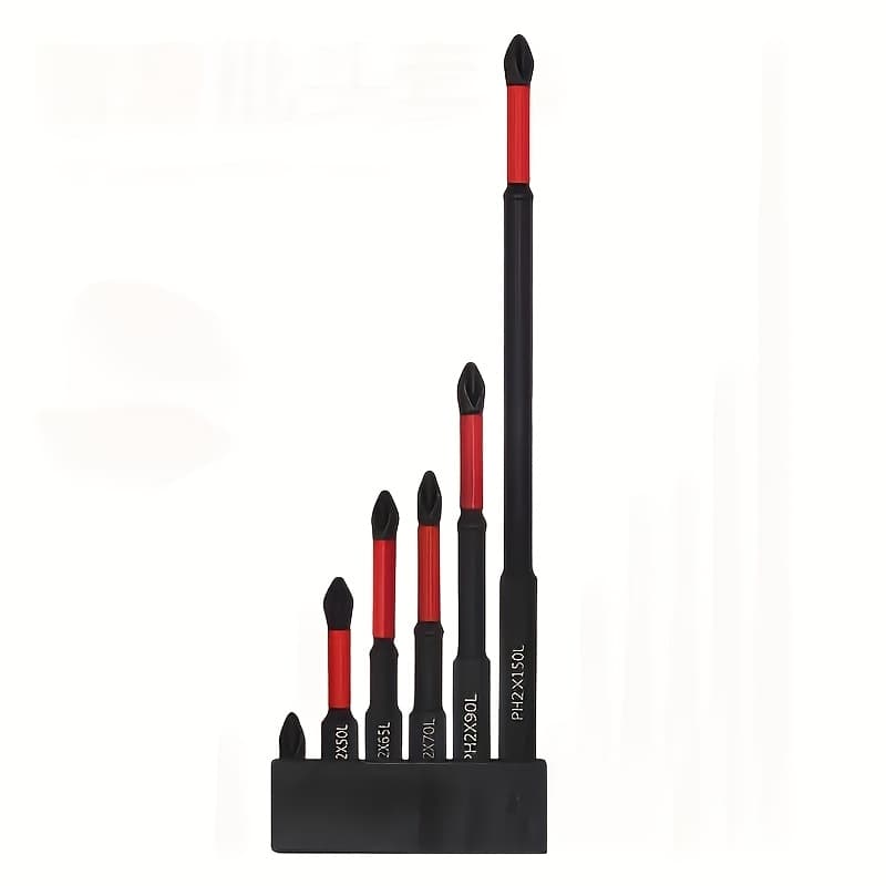 TEMU Set Of Magnetic Screwdriver Bits, 1/4 Inch Hex Shank Non-slip Drill Bits, Suitable For Electric Impact Drills And Hand Tools, Phillips Bits, Professional Tool Set