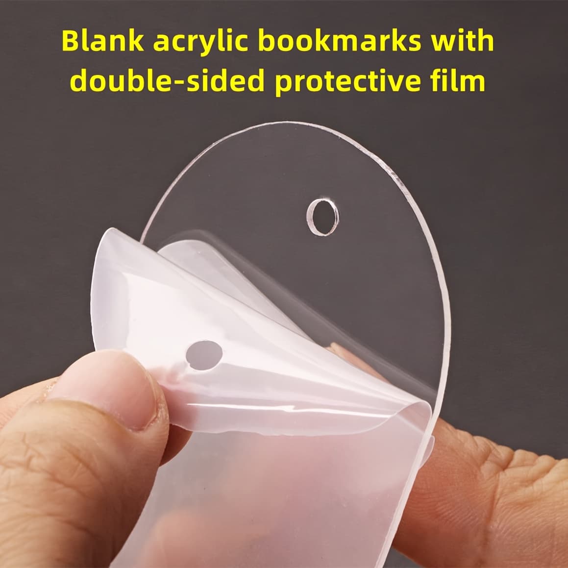 TEMU 30pcs Clear Acrylic Bookmarks - 0.039 Inch Thick Blank Craft Bookmarks With Hanging Holes For Diy Projects, Holiday Gift Tags, And Stylish Bookends (tassels Not Included), Bookmarks For Reading