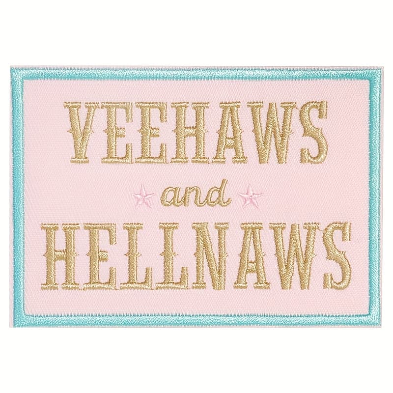 TEMU 1-pack Embroidered And Hellnaws Patch, Trucker Hat Patch, Turquoise Patch, Rodeo Patch, Western Patch, Cowgirl Patch, Hat Patch, Iron-on Patch