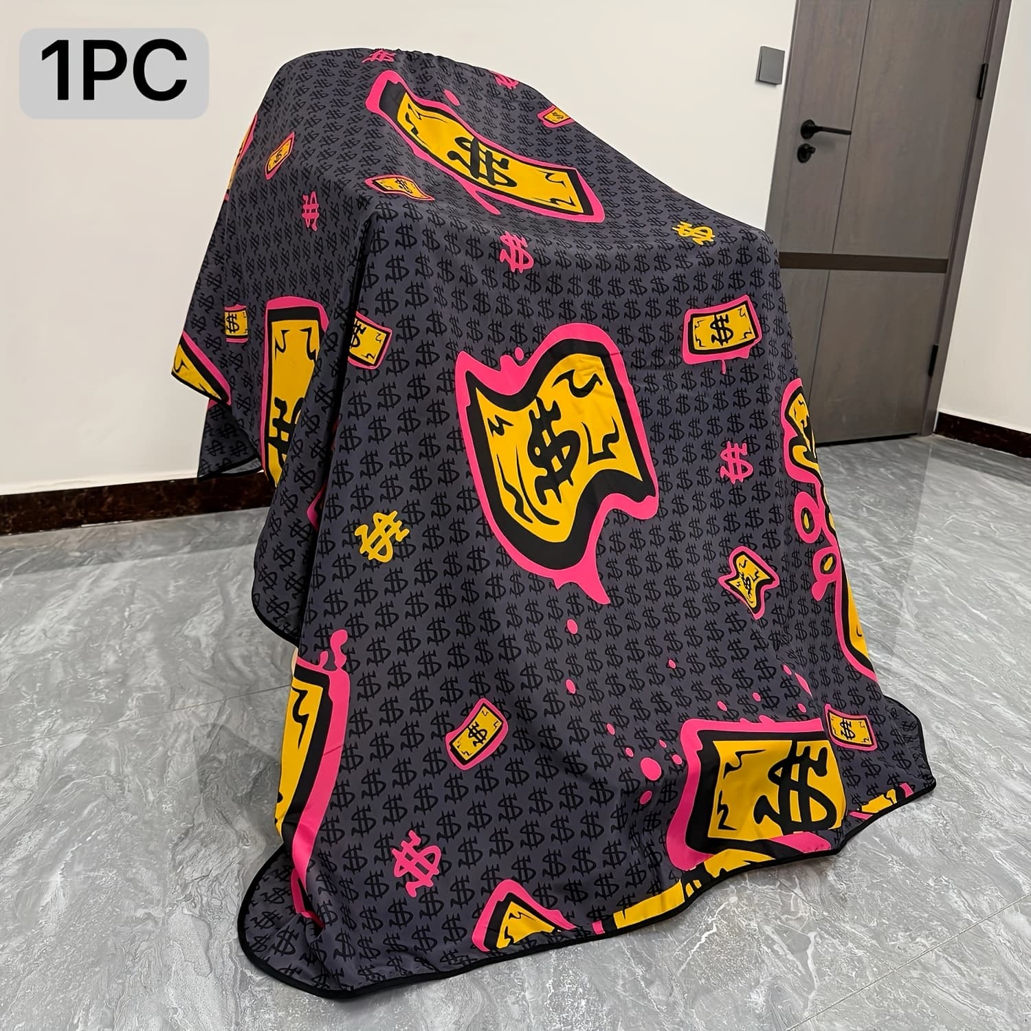 TEMU 1pc-hairstylist's Professional Colored Hairdressing Apron, Quality Apron, Anti-static Fashionable Hairdressing And Shaving Cape, Adjustable Collar Suitable For All Adults