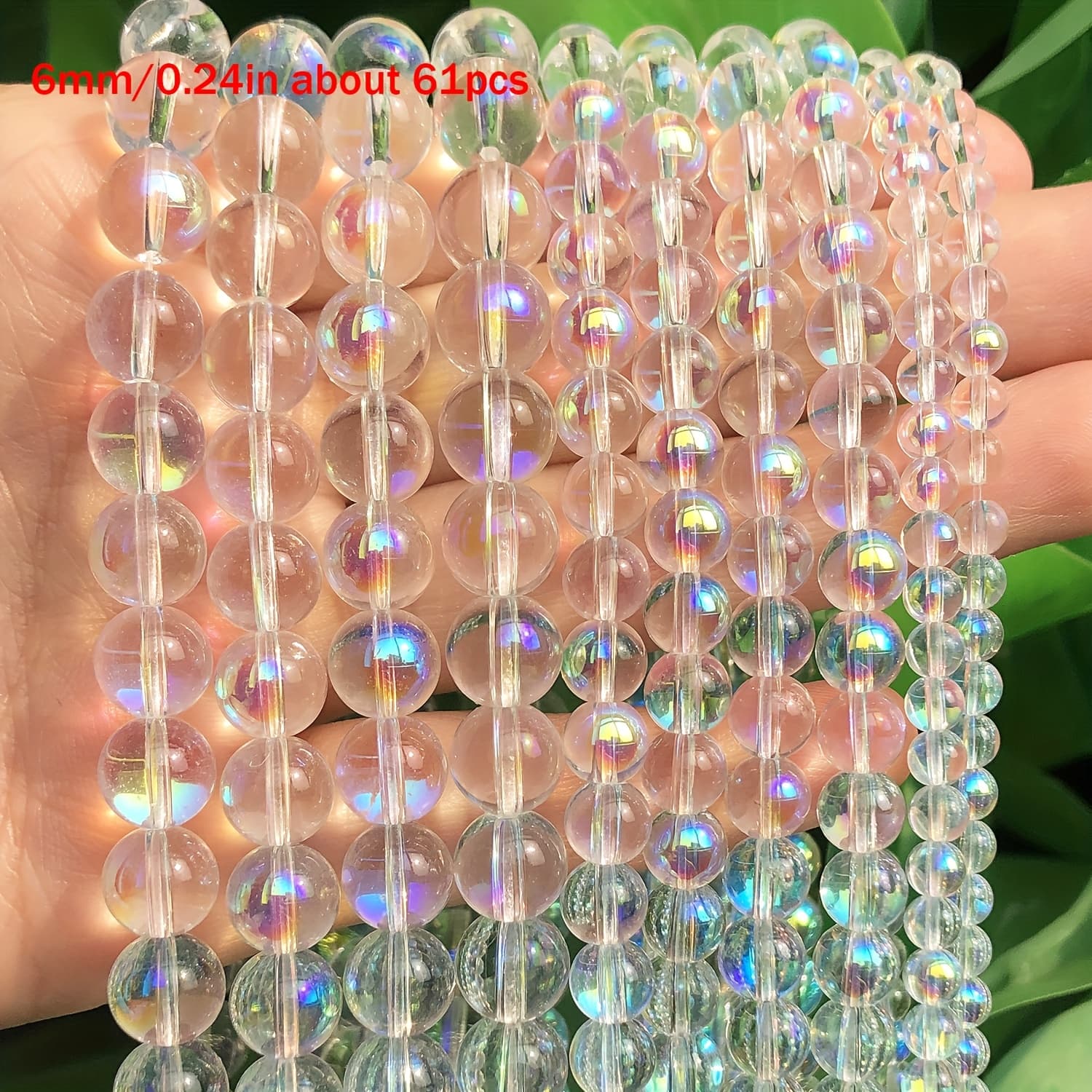 TEMU 4/6/8/10mm Ab Crystal Beads Clear Round Stone Loose Spacer Beads For Jewelry Making Unqiue Bracelets Necklace Earrings Additions For Christmas Gifts