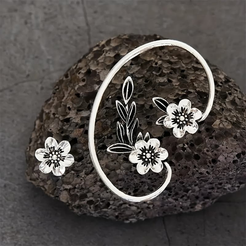 TEMU Women' Side Asymmetrical Earrings Earrings Vintage Plant Simple Luxury, Casual Costume Jewelry For Party, Daily, Wedding - Perfect Gift