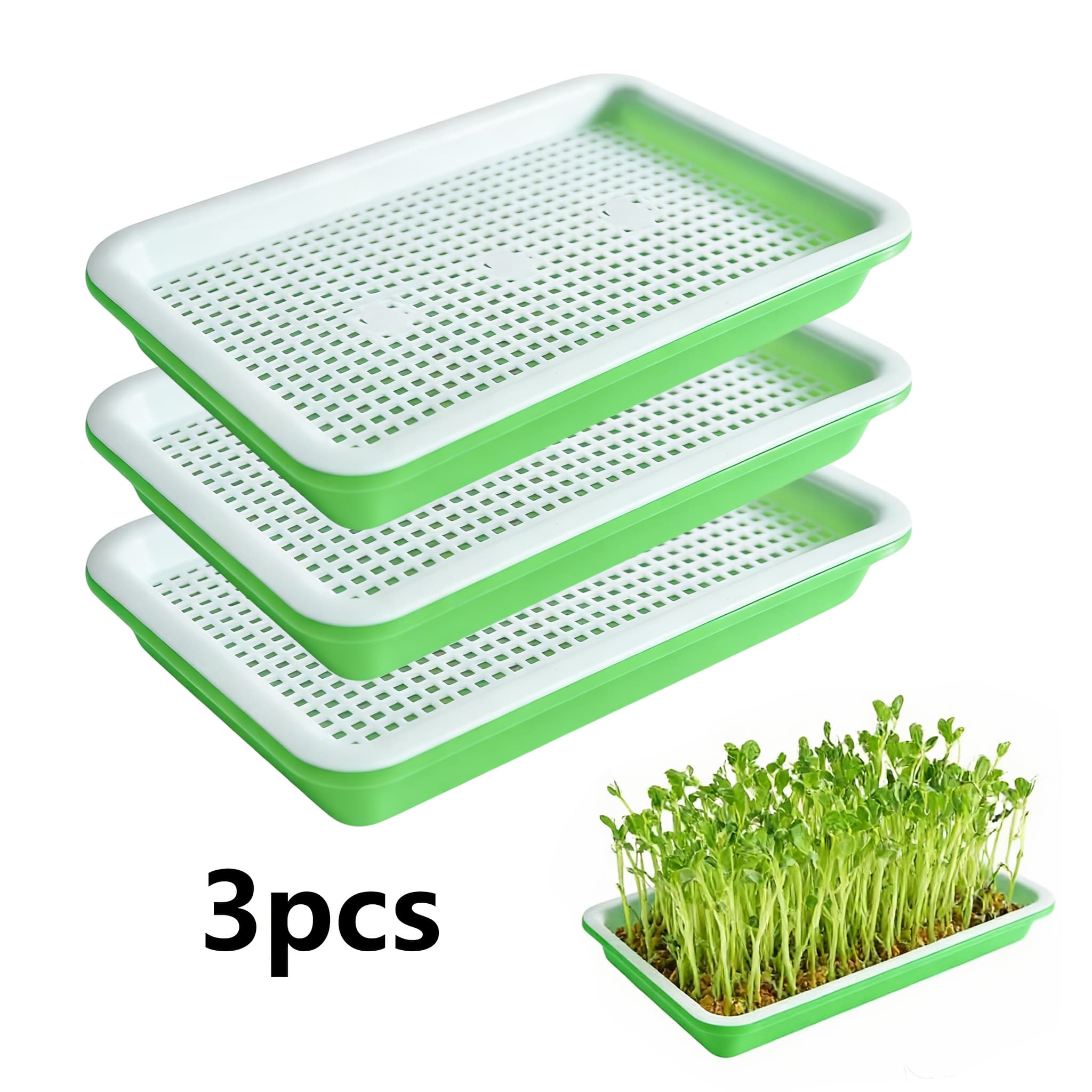 TEMU Hydroponic Seed Sprouter Tray | Indoor Germination Kit For , Beans, & Cat Grass
