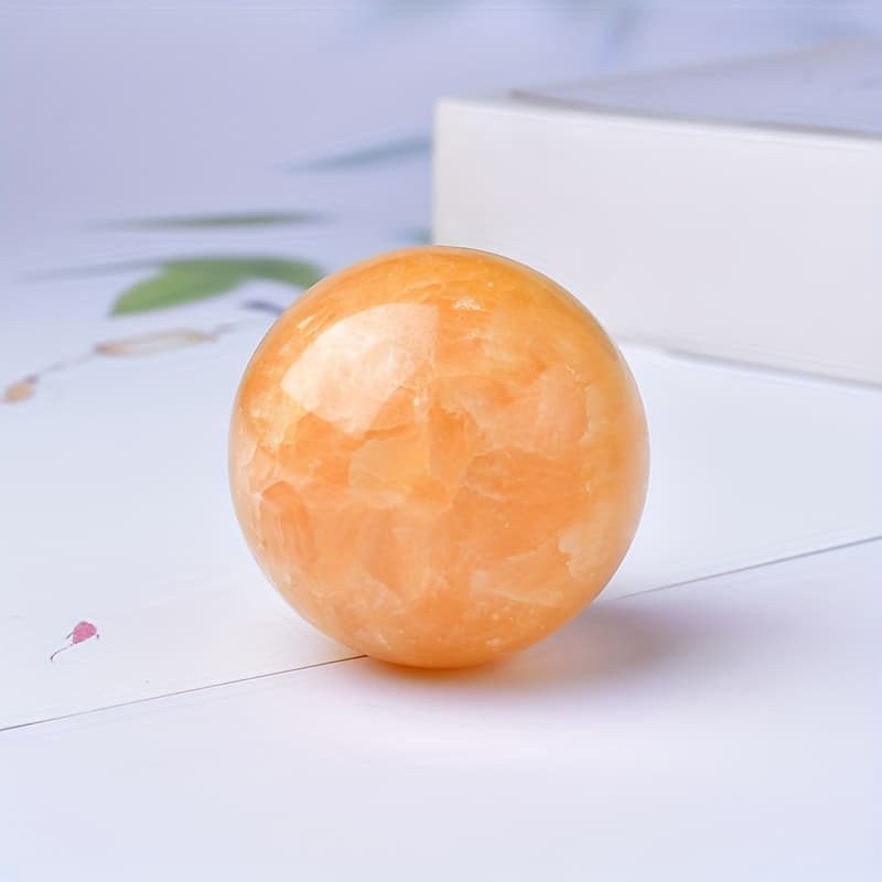 TEMU A 5cm Natural Crystal Ball Natural Miaolitic Stone, Calcalite, Ball Decoration, Home Decoration, Christmas, Halloween Gift