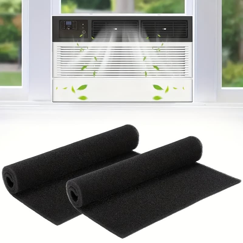 TEMU 2-pack High-density Air Conditioner Foam Filter Pads, Easy-to-use Replacement Ac Filters, Air Filtration For Home And Aquarium Use
