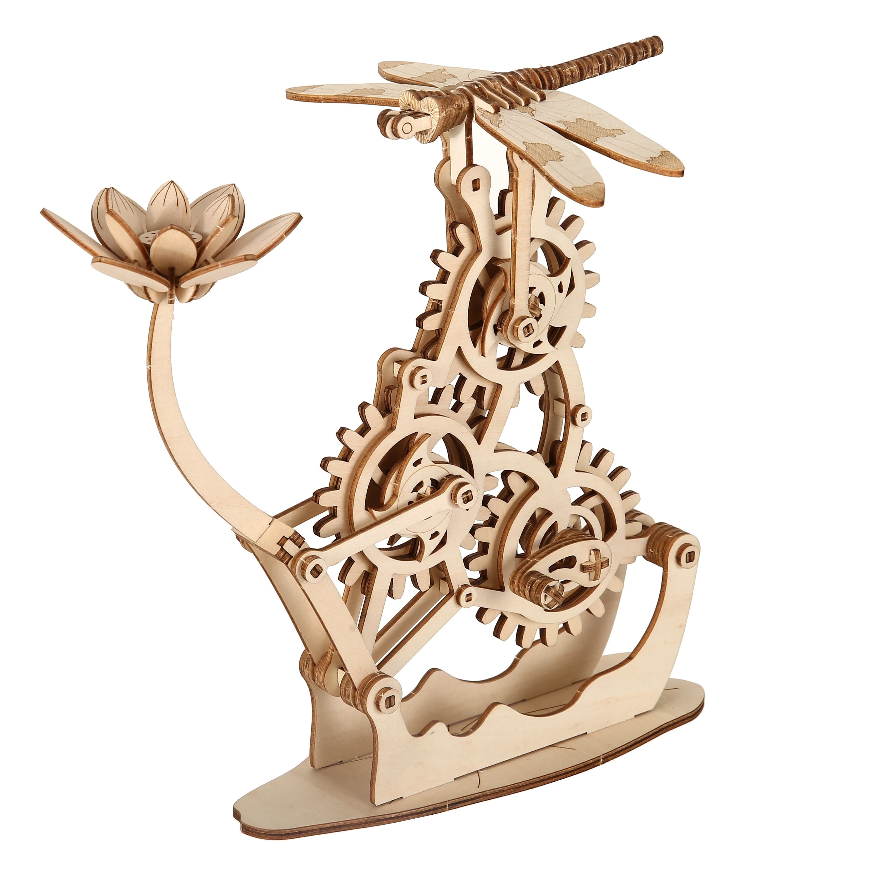 TEMU Assemble Your Own 3d Wooden Dragonfly Puzzle - A Diy Toy!