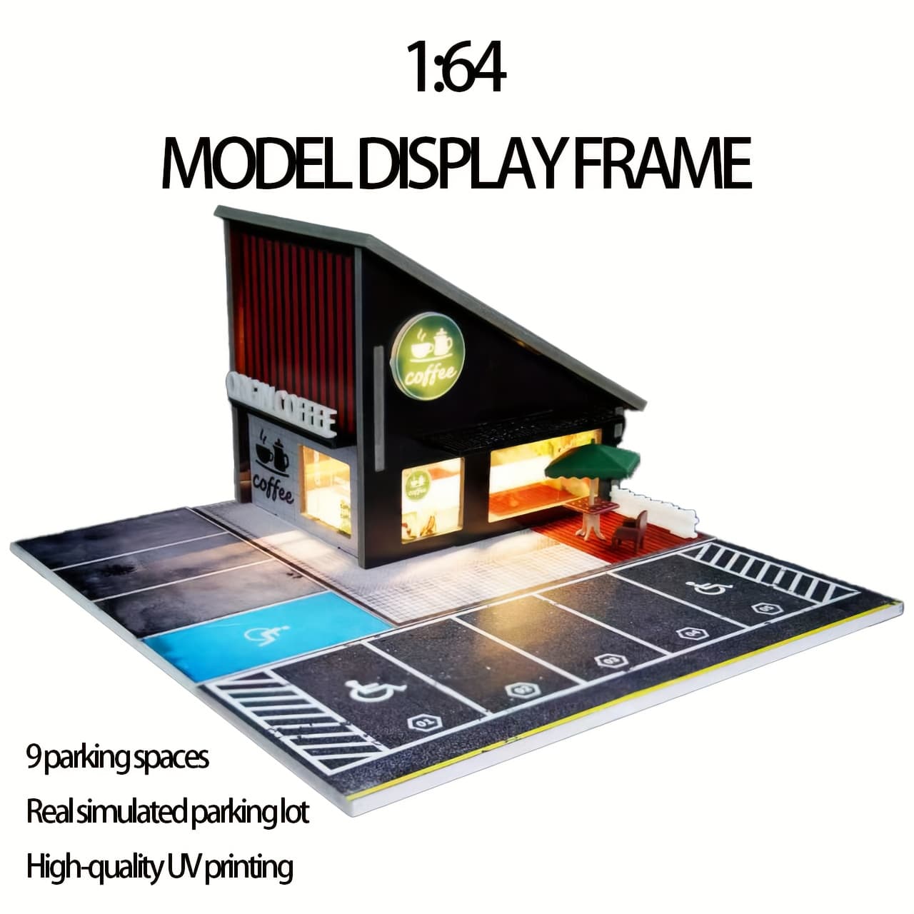 TEMU 1/64 Die-casting Model Car Display Cabinet, High-end Interior Design Scale Toy Car Die-casting , Toy Car , 3d Display With Led Lights
