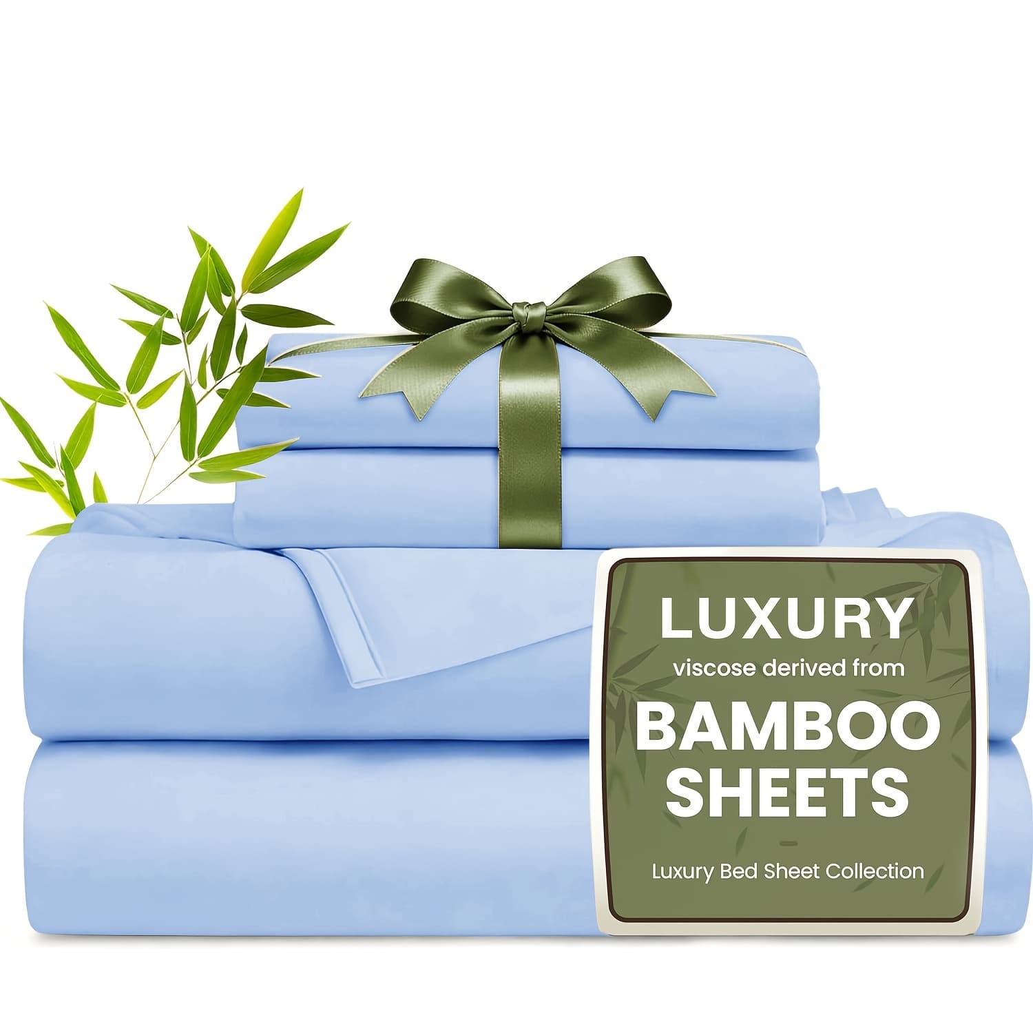 TEMU 4pcs Bamboo Bed Sheet Set - Nursery Sheet And Pillowcase Set, Comfy Breathable And Cooling Bed Sheets Set - Hotel Luxury Bedding For Women, Men - Deep Pockets, , Wrinkle Free