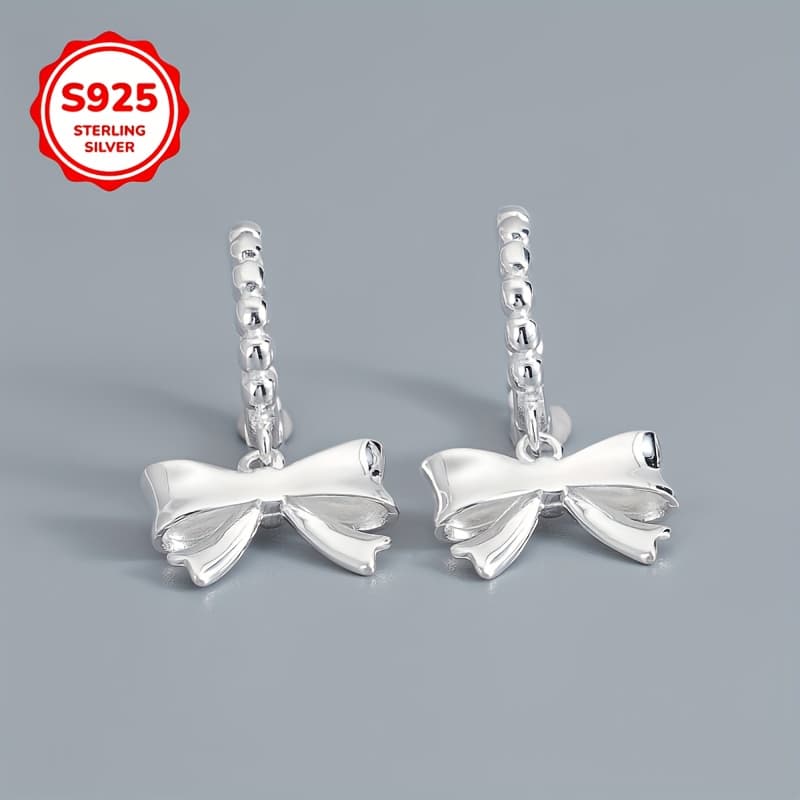 TEMU Pure S925 Sterling Earrings: 925 Dangle Earrings For Casual Attire