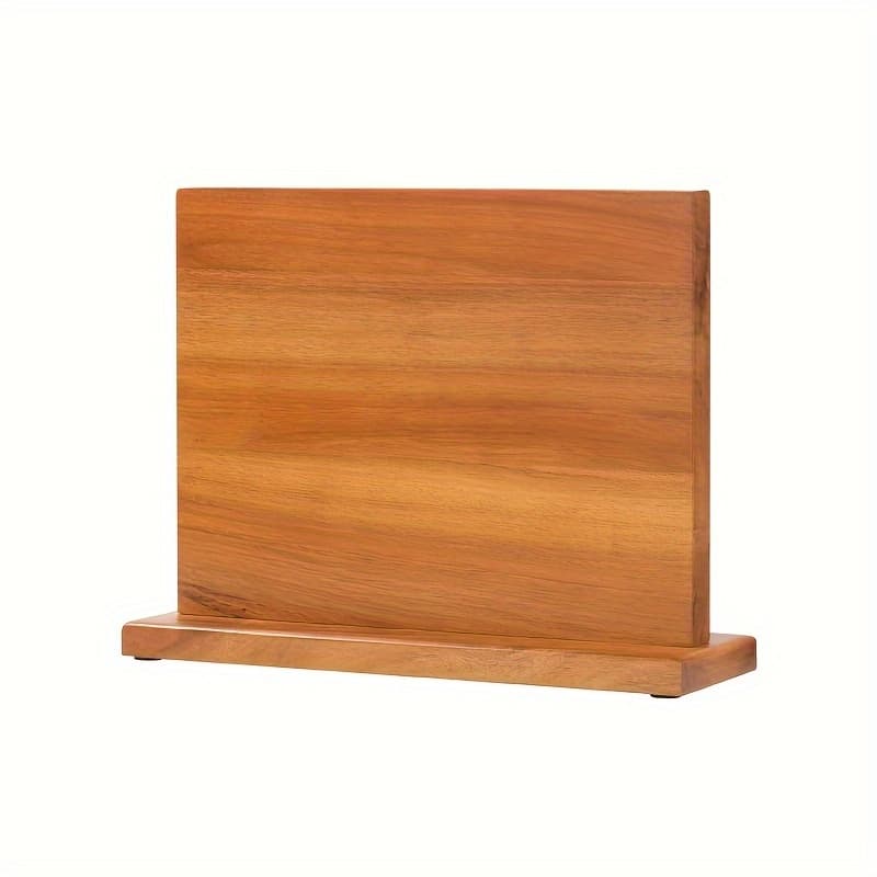 TEMU 1pc Home Kitchen Double-sided Wooden Holder Rack Magnetic Knife Block With Strong Magnets Multifunctional Storage Knife Holder Organizer Tools No Drilling Storage Knife Holder For Kitchen