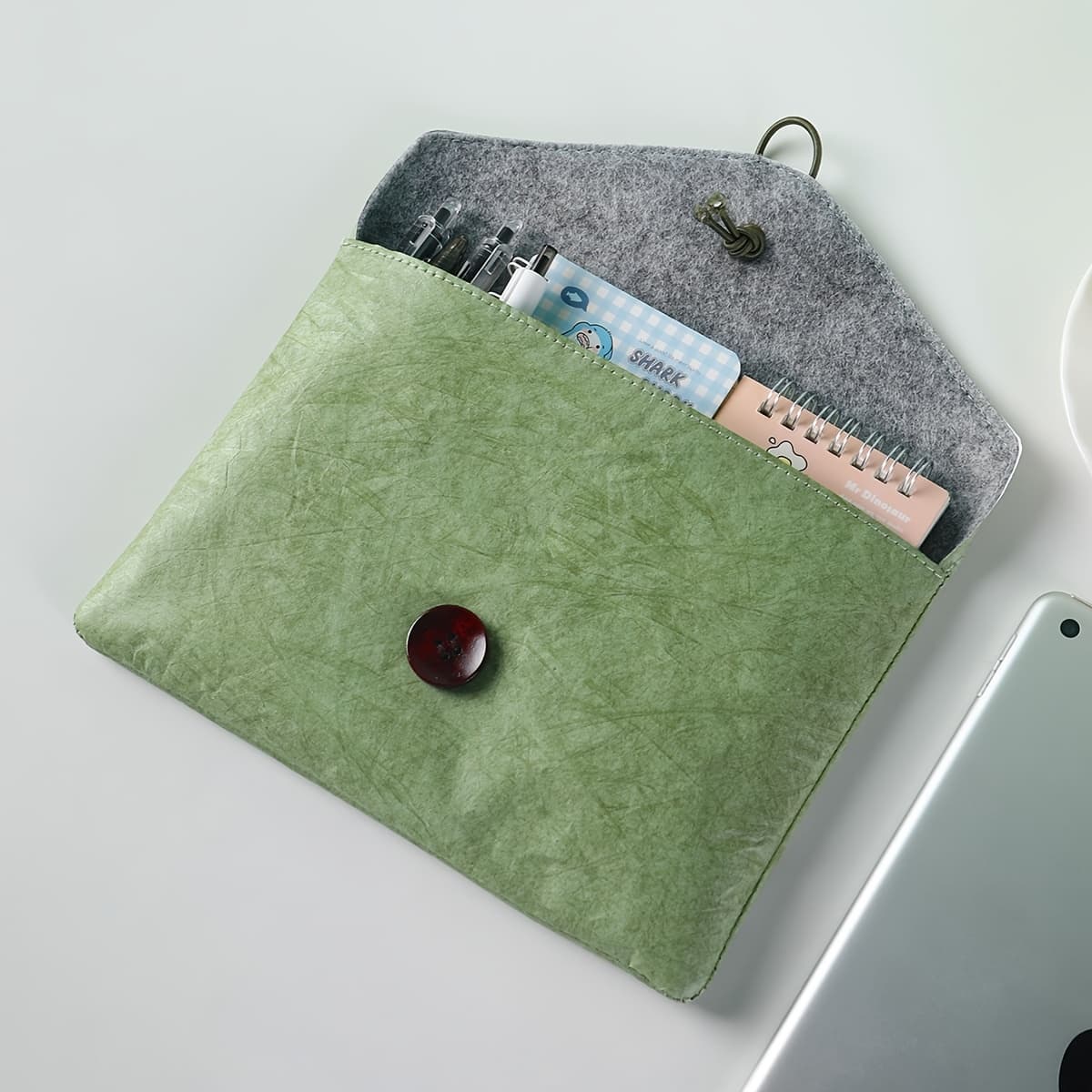 TEMU 1pc Portable Document Organizer Bag, Paper Pouch, 9-inch File And Receipt Holder, Extremely Lightweight And Portable For Travel