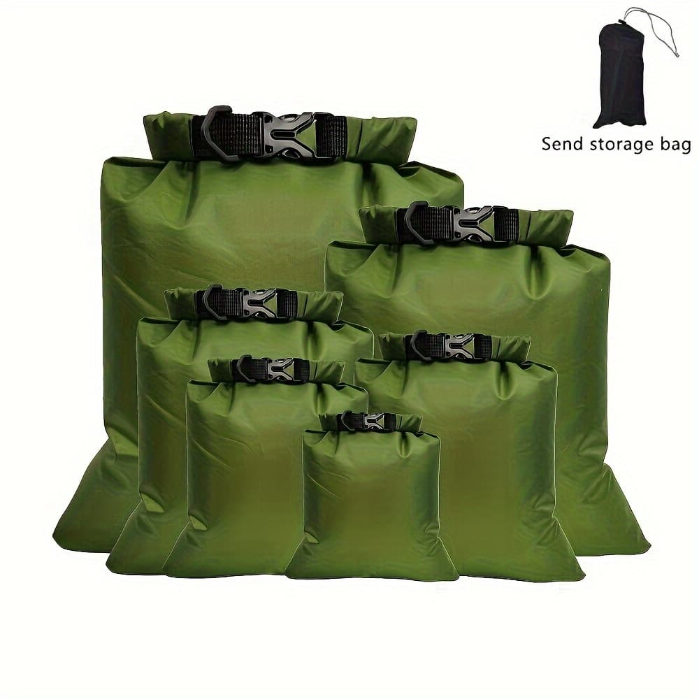 TEMU 6pcs Ultra-lightweight Outdoor Storage Bag Set | Large Capacity, Durable Organizer Bags With 8l 5l 3.5l 3l 2.5l 1.5l Sizes - , Hiking, Camping, Fishing, Cycling, Travel, And Storage Needs