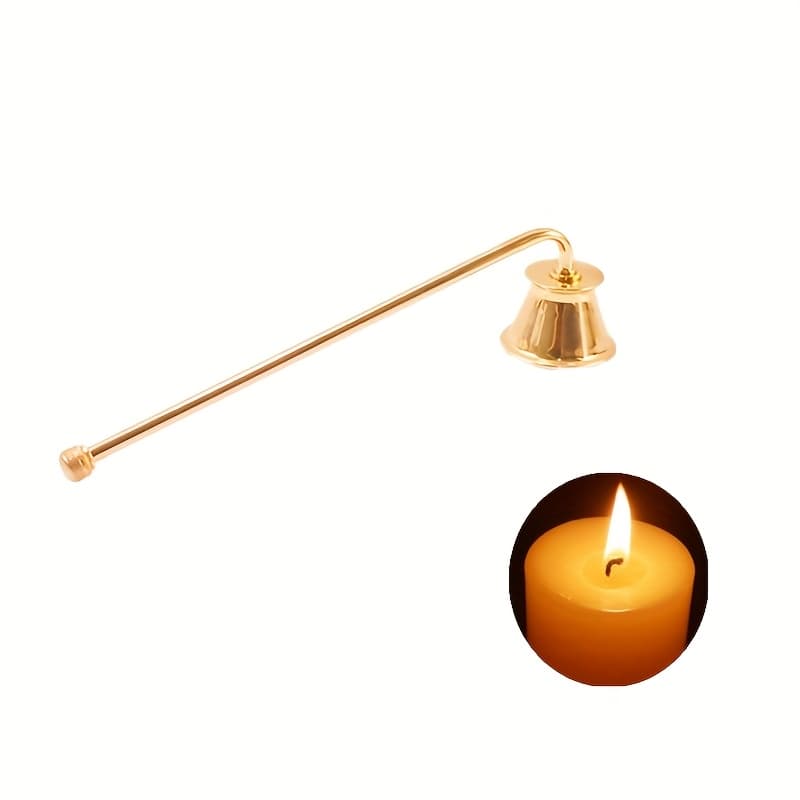 TEMU 1pc Candle Snuffer Suitable For All Candles, Featuring A Bell-shaped Stainless Steel Long Handle To Candle Flames