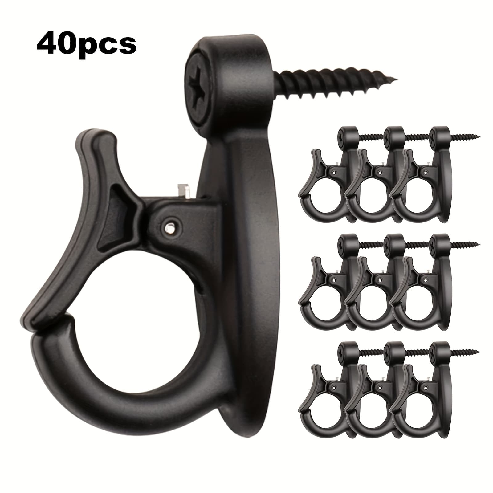 TEMU 24/40pcs Boho Style Wall Mount Hooks, Plastic Screw-in Hanging Hooks, , With Versatile Home Decor Organizer For Lights, Plants, Wind Chimes