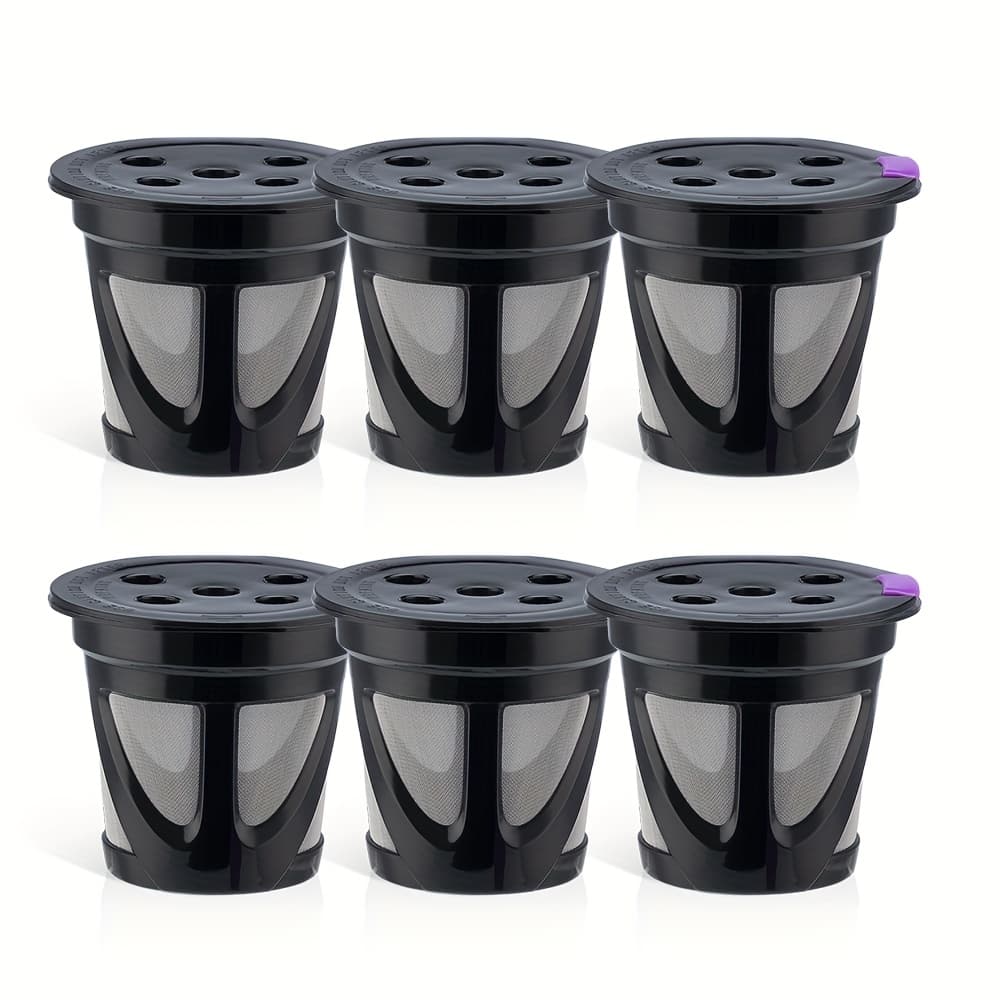 TEMU Set Of 6 Reusable K , Refillable K Cups Filter Designed Plus, Compatible With K And K Plus