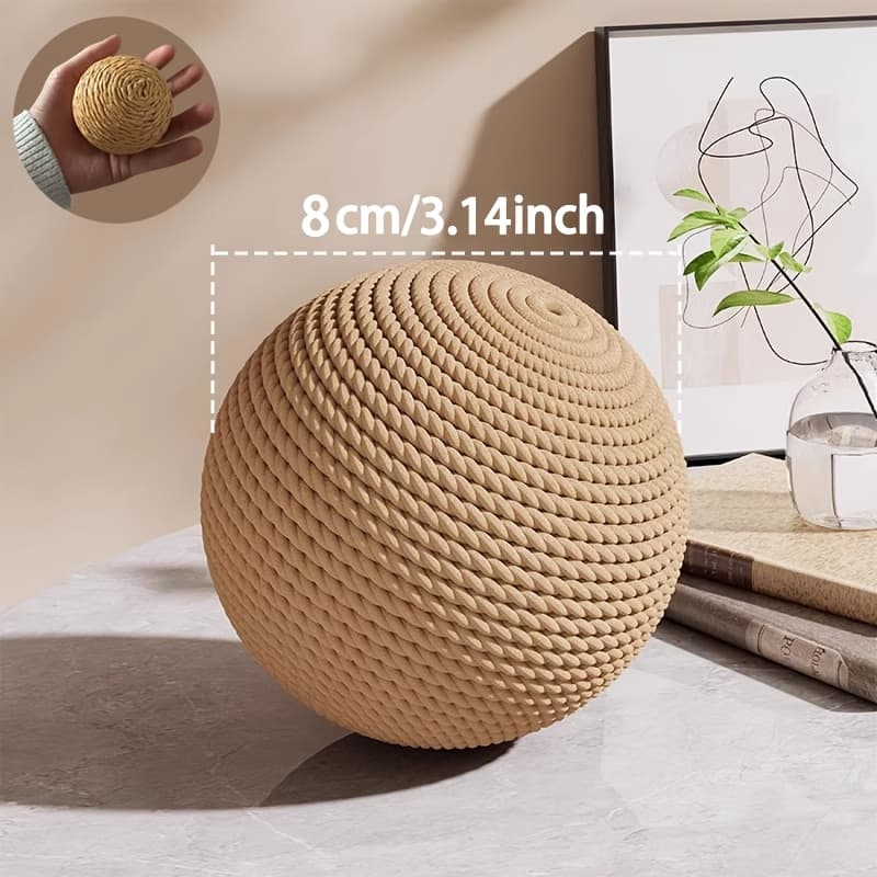TEMU 1 Sisal Rope Cat Toy, Extra Large Self-play Boredom Relief Chew Toy, Cat Teaser Wand With Scratching Ball For Cat Claw Sharpening