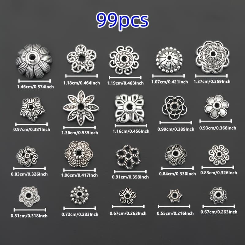 TEMU 99/200pcs Exquisite Petal Flower Bone Bead Bead, Suitable For Jewelry Bracelets, Earrings, Anklets, Necklaces, Durable Decorative Additions