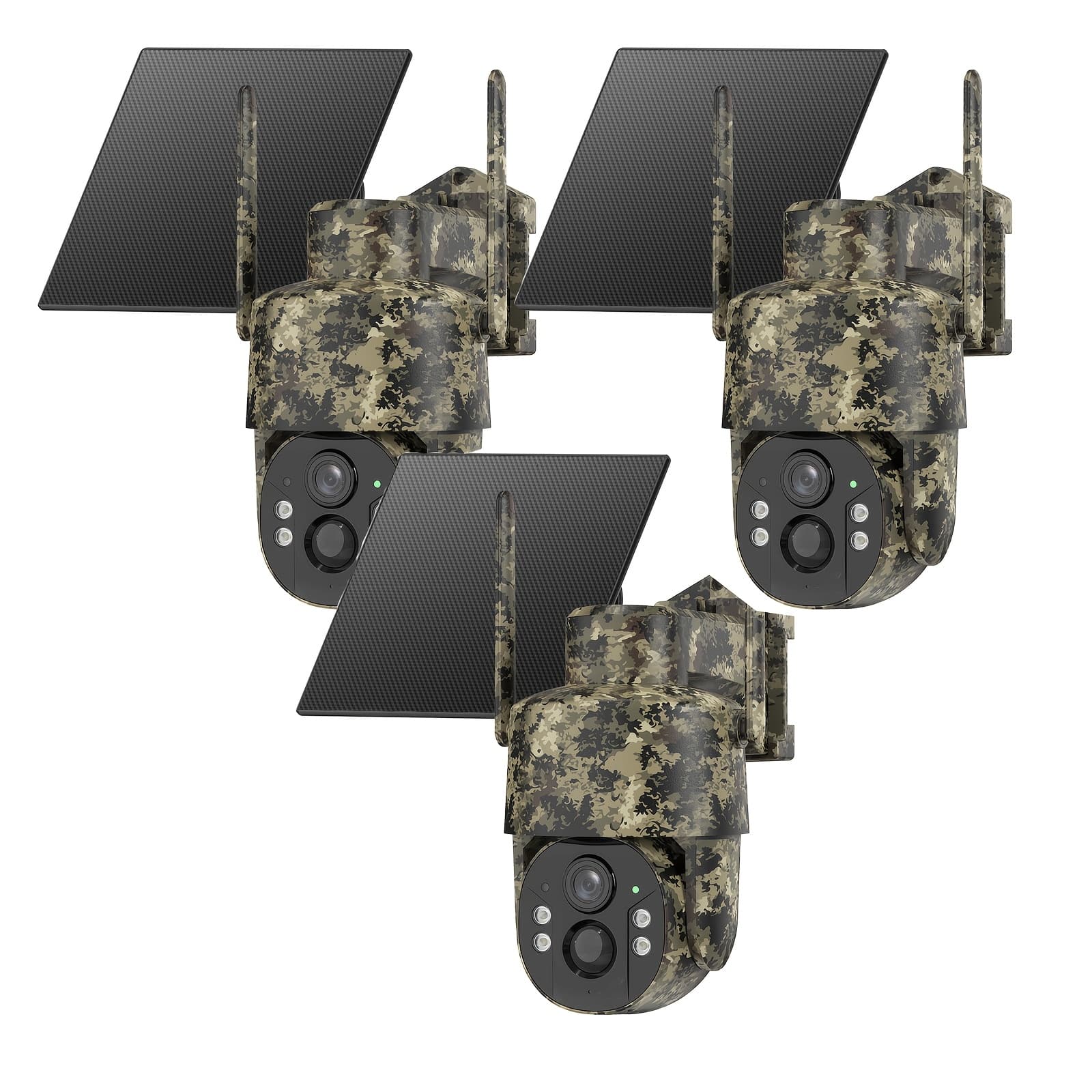 TEMU 3pcs/1pc 4g Lte Cellular Game Camera With Phone App Control, Solar Charging, , Night Vision, Built-in Sim Card - Ideal For Hunting & Security Multi-combination