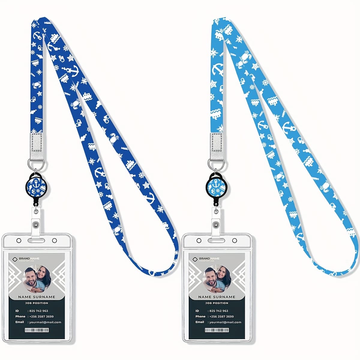 TEMU 2d 2pcs Cruise Lanyard Cards | Polyester Lanyards With Retractable Badge Reel And Id Badge Holder, Essential Accessories For 2026 Cruise