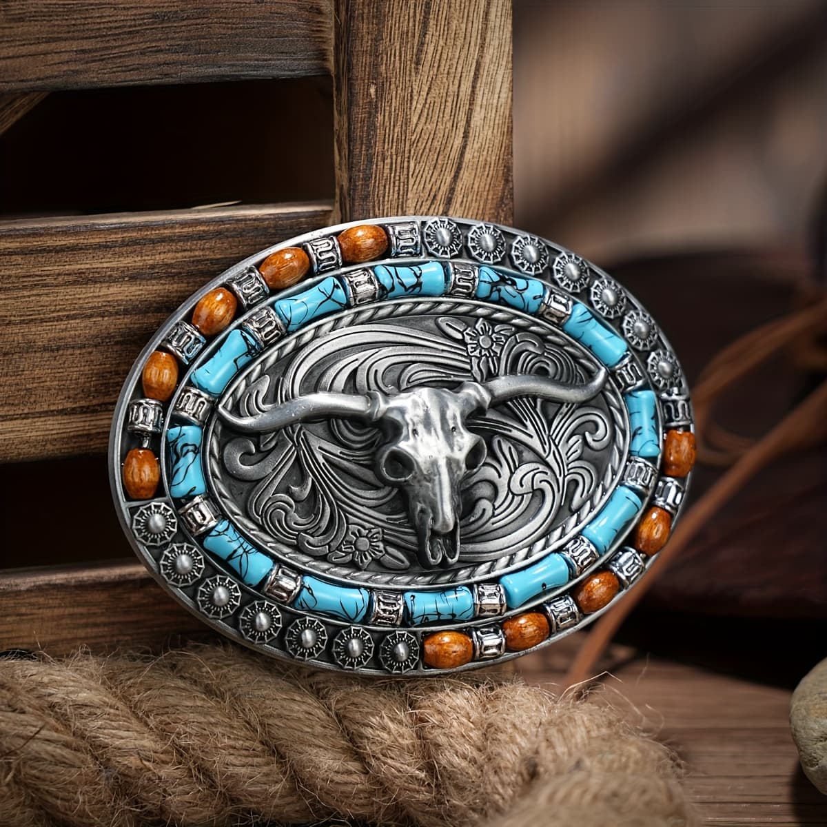 TEMU Western Belt Initial Vintage- Silvery Large Belt For Men Women