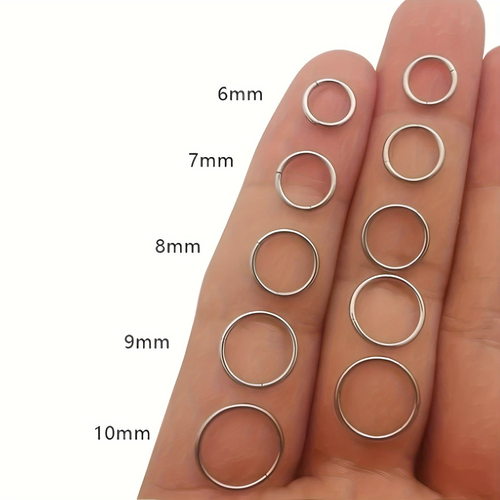 TEMU 3-5 Pairs Elegant Stainless Steel Hoop Earrings Set, 18k Golden Plated, Mini Spiral & Conch Design, 6mm-12mm, Daily & Party Wear, Valentine's Day Gift, Jewelry For Women And