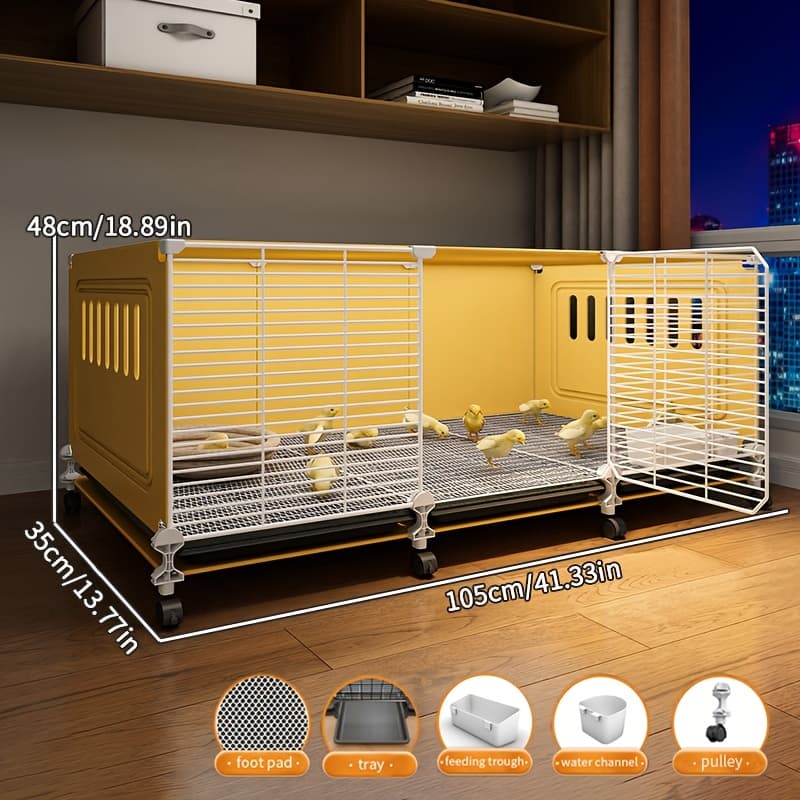 TEMU Household Breeding Cagechicken Cage, An Indoor Household Chicken Coop. Sturdy And Durable, Easy To Assemble, And Suitable For Chickens, Ducks And Geese.